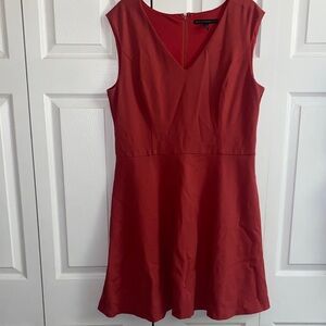 Sleeveless Pink V-Neck Fit & Flare Dress